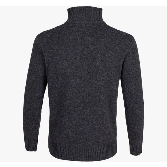 Voboom NWT Gray Full Zip Cable Knit Wool Blend Sweater Size L - Picture 2 of 12